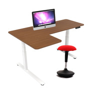 Table de meubles de bureau en forme de L taille personnalisée Table ergonomique élévatrice assise électrique cadre réglable en hauteur bureau debout