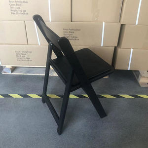 للبيع بالجملة مقاعد ناعمة مبطنة للحدائق الخارجية من مادة البولي يوريثلين ، راتنج أسود محمول لحفلات الزفاف - Product Image 4