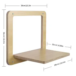 Wholesale OEM DIY Modern Indoor Quality Guaranteed Solid Wood Wall Mounted Cat Climbing Frame Cat Bird House Tower