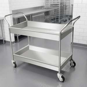 Chariot <span class=keywords><strong>de</strong></span> cuisine en acier inoxydable 201 304 <span class=keywords><strong>de</strong></span> qualité alimentaire, 4 roues pour une mobilité facile, capacité <span class=keywords><strong>de</strong></span> charge personnalisée 300 kg/m, chariot <span class=keywords><strong>de</strong></span> rangement - Product Image 1