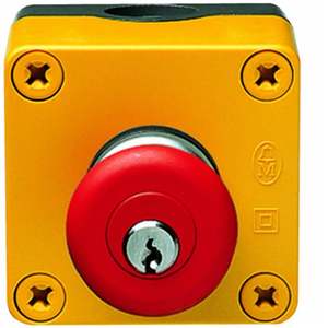 MZ531N Personalizzabile con pulsante di arresto di emergenza a chiave Hagers IP65 - Product Image 1
