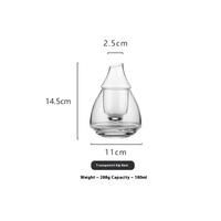 Verseur de vin haute transparence petit décanteur oblique en cristal blanc pour réservoir de vin chaud cruche à vin domestique personnalisable