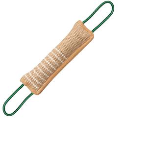 Alta calidad al por mayor perro mordedura tirón palo yute cáñamo juguete entrenador adecuado para <span class=keywords><strong>perros</strong></span> de trabajo mordedura tirón palo con 2 mango fuerte - Product Image 1
