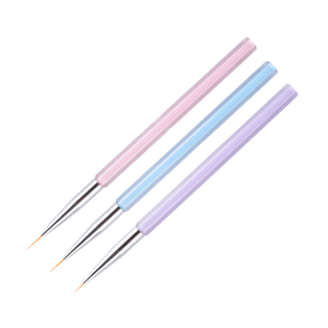 3Pcs Wood Handle Dual Art Nail Liner Brush <b>Set</b> Nylon Hair Acrylic <b>Paint</b> Detail Brushes Private Label 35g Pack - Product Image 3