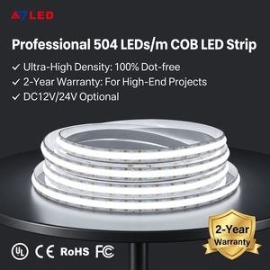 Bande lumineuse LED COB de qualité supérieure 504 LED/m 24V Haute luminosité Sans points Flexible pour la décoration de profilés linéaires - Product Image 6