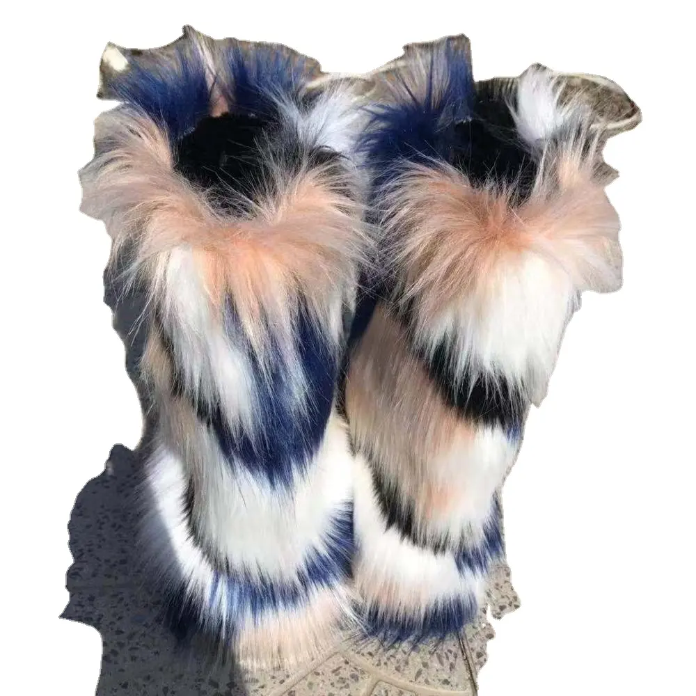 Factory Price Hot Sale Designer warmful Faux Fur Boots for women