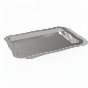 Plateau en métal rectangulaire Kontensan K116 pour servir le chocolat et le Turkish Delight, 238x358x20mm, 2lt - Product Image 2