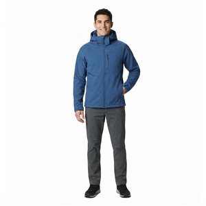 Vestes d'extérieur personnalisées pour hommes, veste softshell respirante et légère avec poche poitrine, vente en gros de vêtements d'hiver pour hommes - Product Image 1
