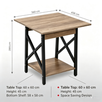 Table d'appoint contemporaine simple carrée double coin mini en pierre pour salon appartement, mobilier de thé et de café, vente en gros