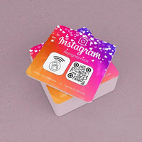 Carte d'examen Google NFC pour médias sociaux étanche Plaque Instagram NFC