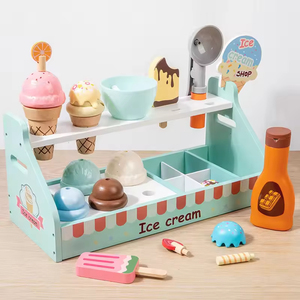 Accessoire de camionnette à crème glacée en bois pour enfants de 3 ans et plus Accessoires de <span class=keywords><strong>cuisine</strong></span> préscolaire Jouet de jeu de rô<span class=keywords><strong>le</strong></span> - Product Image 1