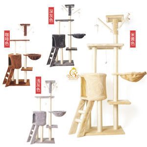 Luxe gris chats tour lit pour animaux de compagnie naturel griffoir griffoir escalade chat <span class=keywords><strong>maison</strong></span> arbres meubles grand arbre à chat - Product Image 5