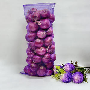 60cm * 100cm 50g <span class=keywords><strong>violet</strong></span> Hdpe Monofilament Leno Mesh sacs pour l'<span class=keywords><strong>ail</strong></span> exporté vers le marché péruvien - Product Image 1
