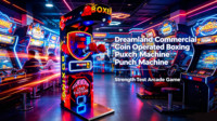 Machine d'arcade de boxe à fort potentiel de revenus, jeu de divertissement à monnayeur avec fonctions de frappe et de coup de pied pour centre de divertissement familial (FEC)