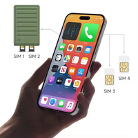 Adaptador de tarjeta SIM Unlov Dual Triple Multi para iPhone Active admite simultáneamente 4G Ikos Internet IKOS K7