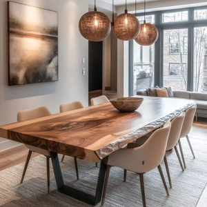 I Beauty vendita calda mobili <span class=keywords><strong>in</strong></span> legno dal vivo <span class=keywords><strong>cucina</strong></span> ristorante ufficio <span class=keywords><strong>noce</strong></span> legno lastra <span class=keywords><strong>tavolo</strong></span> <span class=keywords><strong>da</strong></span> pranzo - Product Image 1