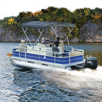 Nouveau petit Mini 16ft aluminium fibre de verre pêche bateau de plongée famille fête ponton avec basse Buggy certifié CE lac rivière utilisation
