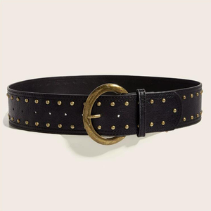 Cinturón Ancho de Cuero PU de Diseño de Lujo para Mujer, Color Marrón, Casual, Versátil, Estilo Vaquero Occidental, Correa de Cintura Negra, Hebilla de Moda - Product Image 2