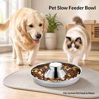 Meilleures ventes : Gamelles anti-étouffement en acier inoxydable pour chiens et chats, pour un alimentation lente et un contrôle de la consommation des nourrissons (chiots et chatons)