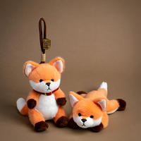 Porte-clés en peluche renard, pendentif animal mignon en peluche, jouets en peluche renard, vente en gros, fabricant de porte-clés en peluche personnalisés