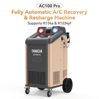 Machine de récupération de climatisation R134a R1234yf THINKCAR AC100 PRO ELITE 4-en-1, station de recharge de climatisation entièrement automatique pour véhicules essence, hybrides et électriques