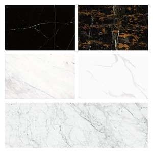 Source Natural Stone Factory's Modern Marble Black White Series Materiales de construcción pulidos para ingeniería de pisos de pared Natural - Product Image 6
