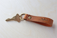 Porte-clés en cuir personnalisé, Cadeaux pour elle, Cadeau pour homme, Cadeaux unisexes, Cadeau pour papa - Impression personnalisable de polices et de logo