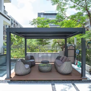 Pérgola Bioclimática de Aluminio con Persianas Ajustables, Motorizada, Control Remoto, Impermeable, Tamaños Personalizables, Ecológica, Cubierta para Terraza y Patio - Product Image 1