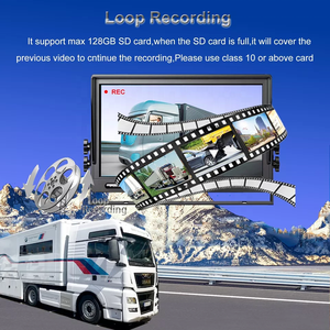 Iposter xe tải van 7inch Quad chia màn hình DVR SD Ghi vòng lặp ghi âm 4CH <span class=keywords><strong>Video</strong></span> USB MP5 màn hình - Product Image 4