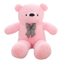 Ours en peluche personnalisé avec nœud, cadeau d'anniversaire, jouet en peluche doux et personnalisable