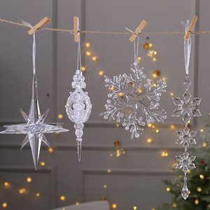 En stock nouveaux ornements de Noël décorations en cristal en gros fournisseurs d'ornements de Noël pour l'arbre de la maison