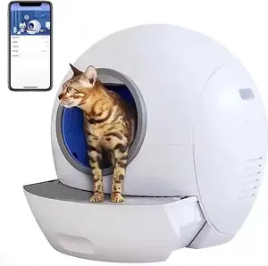 APP kontrol kedi tuvalet otomatik ile Modern kendi kendini temizleyen kedi kum kabı