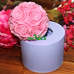 Moules en silicone écologiques en forme de rose 3D pour bougies, compatibles lave-vaisselle, marque Nicole - Product Image 6