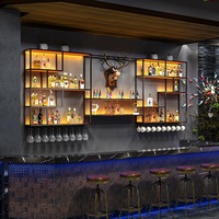 Porte-vin mural en fer au design moderne, présentoir à vin rouge pour restaurant, bar, personnalisable, créatif, porte-vin suspendu