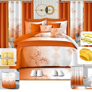 Parure de <span class=keywords><strong>lit</strong></span> de luxe 30 pièces complète avec rideaux assortis – Ensemble de couette pour décoration de chambre royale, idéal pour le marché de la Floride et d'Haïti - Product Image 3