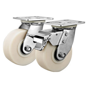 Roda de Caster de Aço Inoxidável SUS304 Antirrust de 4, 5, 6 e 8 Polegadas, Roda de <span class=keywords><strong>Nylon</strong></span> <span class=keywords><strong>MC</strong></span> para Máquinas Industriais e Carrinhos - Product Image 3