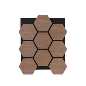 Paneles Acústicos Hexagonales 3D, Chapa de Madera, Material de Fibra de MDF y Poliéster, Aislamiento Acústico, Ignífugo, Ecológico, para Uso en Hoteles - Product Image 1