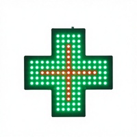 Affiche numérique LED 12x12, croix de pharmacie, affichage intérieur, croix verte et rouge, signalisation européenne pour centre commercial, aéroport, garantie 1 an