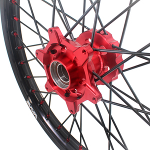 Ensemble de jantes de moto KKE Enduro Motocross pour <span class=keywords><strong>Gas</strong></span> <span class=keywords><strong>Gas</strong></span> <span class=keywords><strong>EC</strong></span> <span class=keywords><strong>250</strong></span> 300 MC <span class=keywords><strong>250</strong></span> <span class=keywords><strong>2021</strong></span>-2024 Moyeu rouge Jante noire - Product Image 5