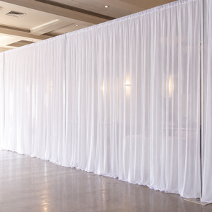 Professional Hospitality Chiffon <b>Backdrop</b> Curtain for Hotel Banquet Wedding Stage Project Supplier - Product Image 1