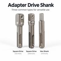 Adaptateur de conversion pour marteau électrique TEBAK, queue SDS pour marteau perforateur, finition antirouille, pour foret électrique, vis à percussion et taraudeur