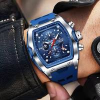 2025 Terbaru untuk 89194 Jam Tangan Pria Kronograf Quartz Tali Silikon 20mm Tahan Air 3BAR Mewah Sport