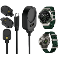 Station de charge pour montre intelligente Garmin MARQ2 Gen2 avec adaptateur d'alimentation magnétique, câble de charge avec blindage tressé pour athlètes et golfeurs