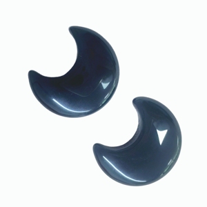 Petite pierre de massage en obsidienne noire en forme de lune pour le visage, massage facial, lifting cutané, usage quotidien beauté - Product Image 5