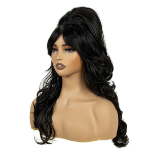 Parrucca sintetica nera Amy stile Winehouse parrucca Costume in fibra di alta qualità stile 60 alveare parrucche per donna - Product Image 1