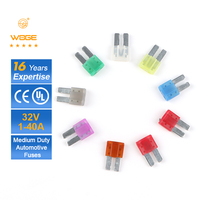 Fusible automobile miniature réutilisable d'origine 10A 15A 20A 25A 30A 32VDC Protection contre les surcharges durable Fusible à lame automobile multi-amperes