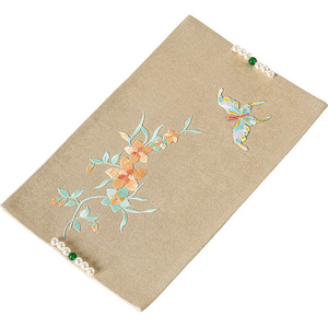 Camino de Mesa con Bordado de Mariposas en Brocado Guanlan, Tapete Aislante Térmico, Accesorios para la Ceremonia del Té - Product Image 5
