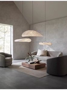 Lampes suspendues modernes nordiques en <span class=keywords><strong>tissu</strong></span> à LED pour la décoration intérieure Lumière de luxe d'hôtel Maison Chambre à coucher Salon Lampes suspendues en soie - Product Image 4