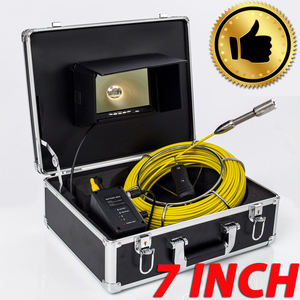 Caméra de <span class=keywords><strong>plombier</strong></span> 23MM avec écran LCD 7 pouces, système de caméra d'inspection des canalisations, équipement, câble de 20m, caméra d'inspection de plomberie - Product Image 1