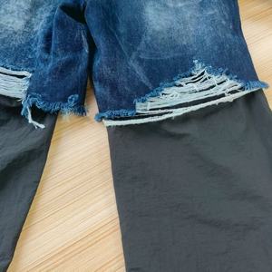 Pantalones Vaqueros de Mezclilla Cargo de Pierna Recta con Lavado Vintage, Estilo Urbano Personalizado para Hombre - Product Image 5